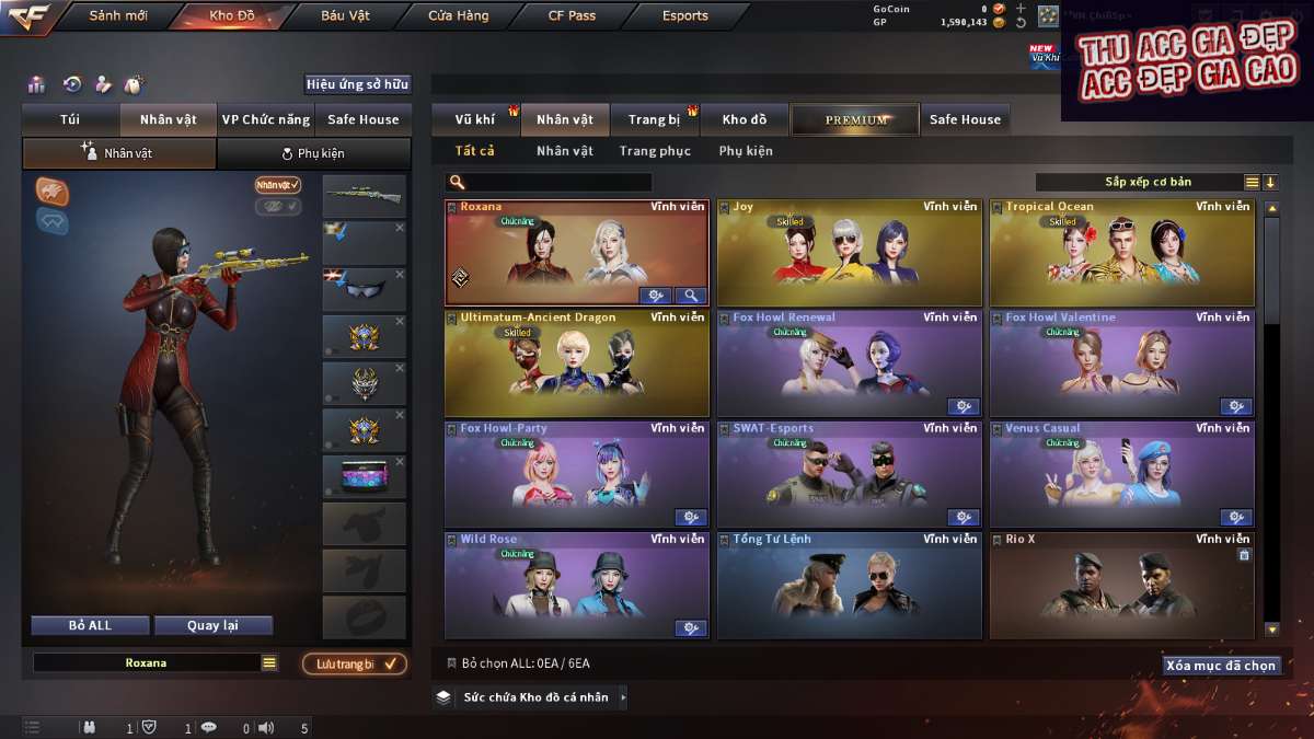 shop acc cf uy tin gia re